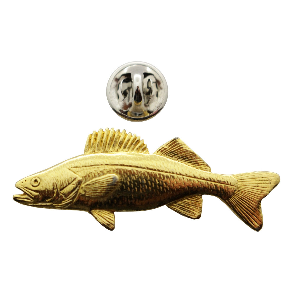 Walleye Pin ~ 24K Gold ~ Lapel Pin ~ 24K Gold Lapel Pin ~ Sarah's Treats & Treasures